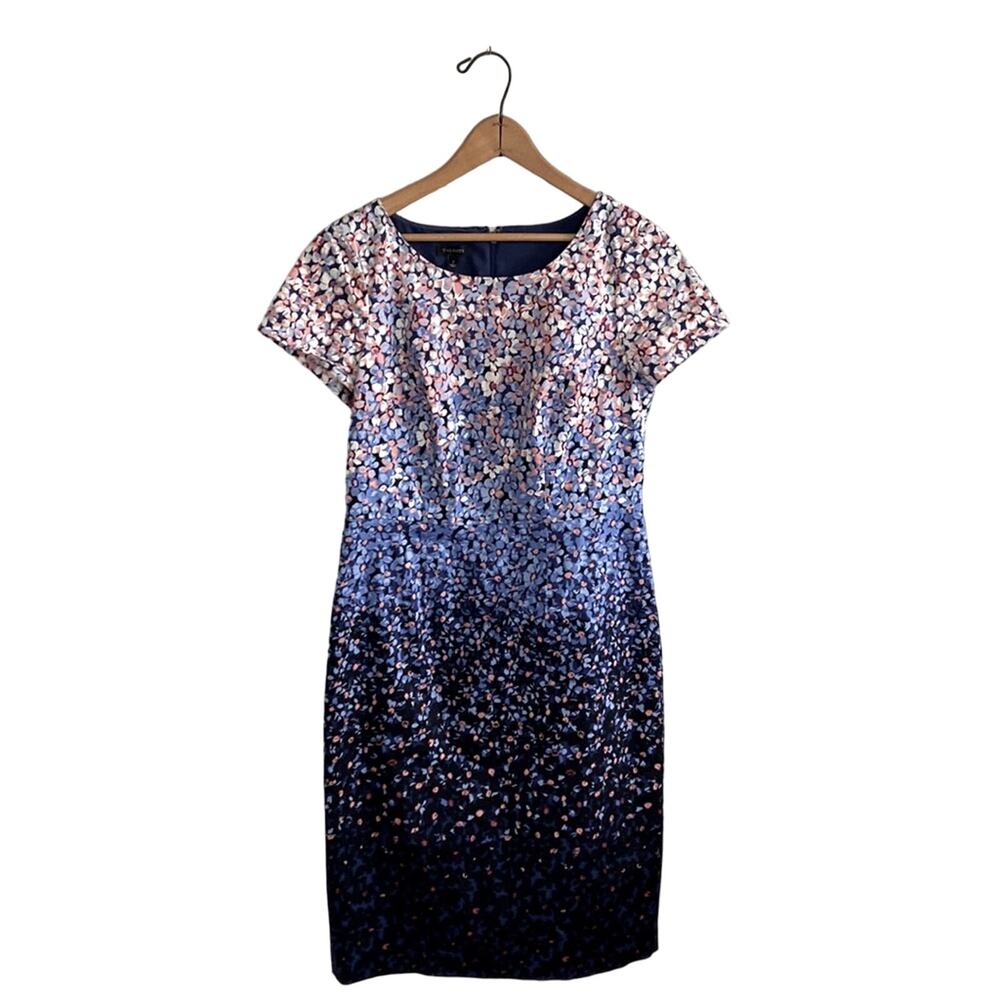 Talbots Short Sleeve Ombré Sheath Dress
